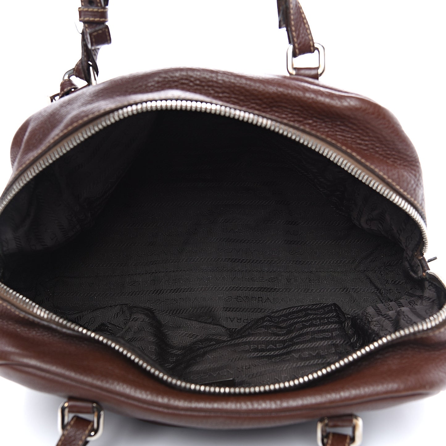 Vitello Daino Embossed Logo Bowler Bruciato