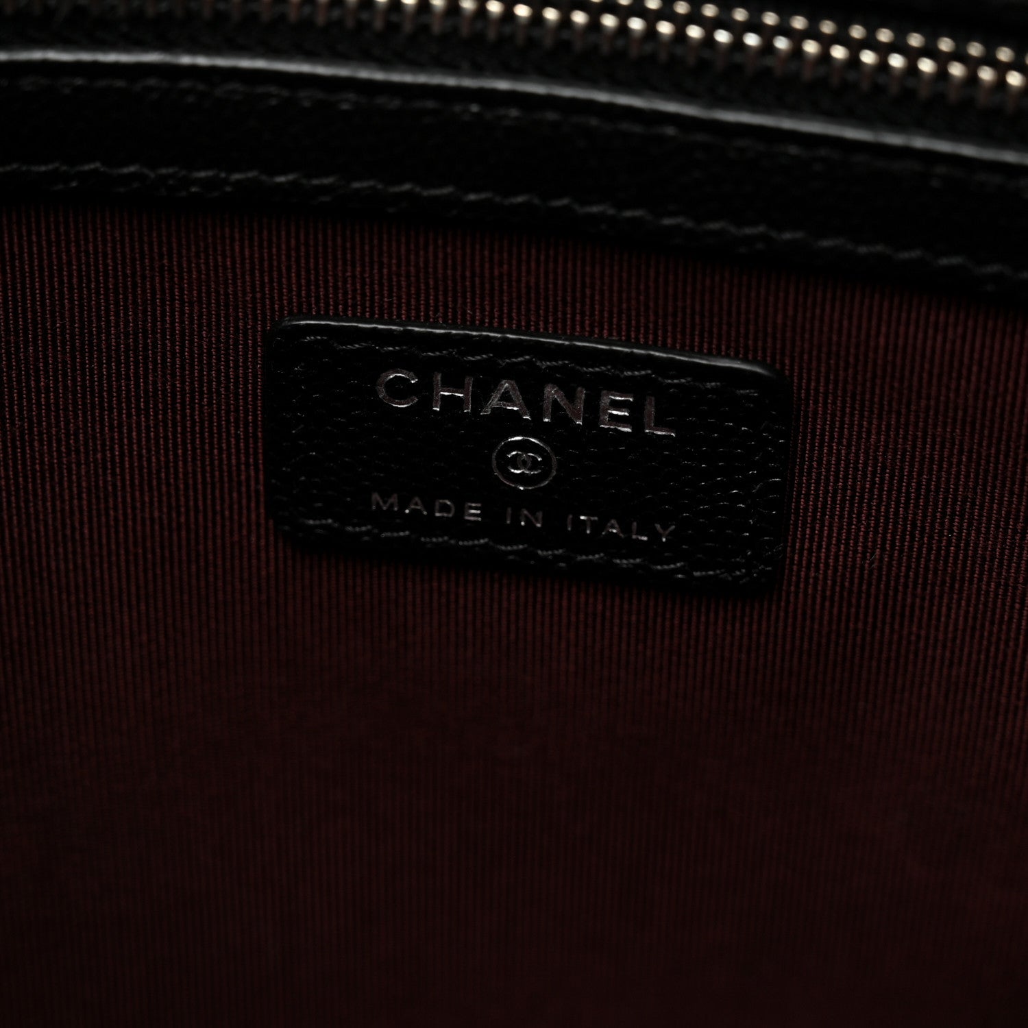 Chanel Caviar Quilted Medium Cosmetic Case Black 6 of 7