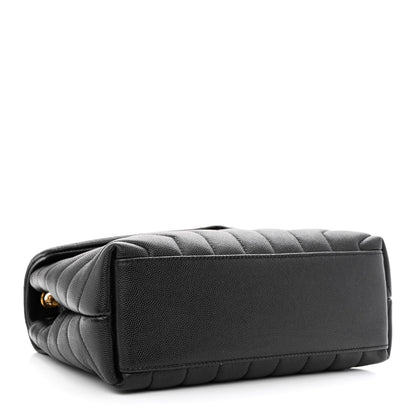 Saint Laurent Grain de Poudre Calfskin Y Quilted Monogram Small Loulou Chain Satchel Black 4 of 11