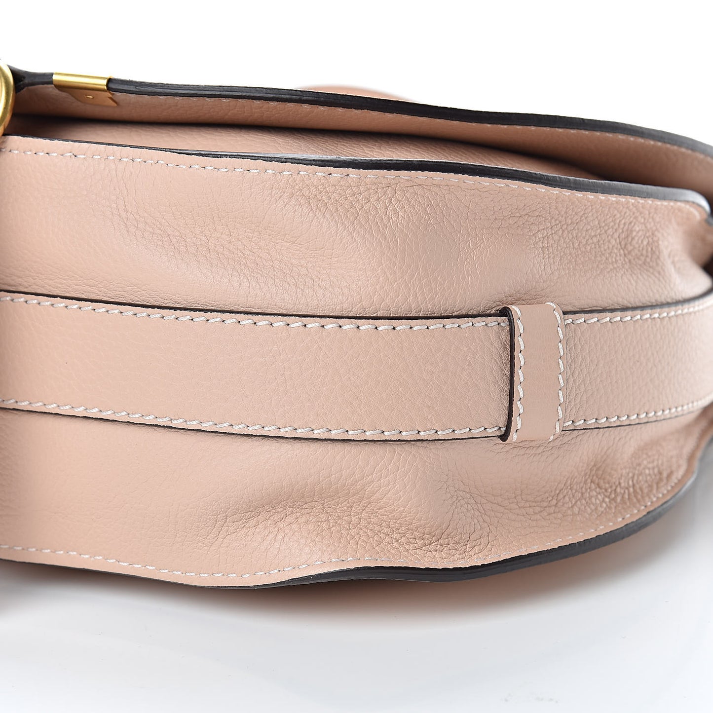 Calfskin Medium Marcie Round Crossbody Bag Blush Nude