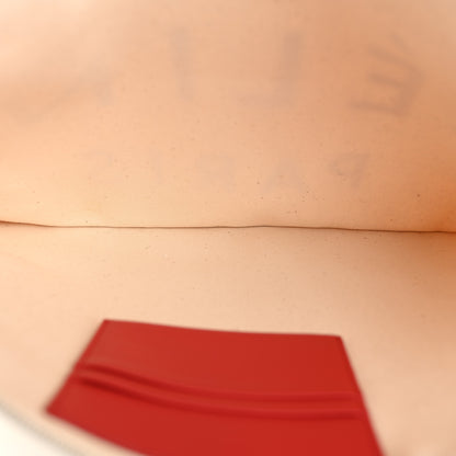 Celine Cotton Canvas Calfskin Made In Large Pouch Red 5 of 11