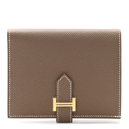 Hermes Epsom Bearn Compact Wallet Etoupe 1 of 7