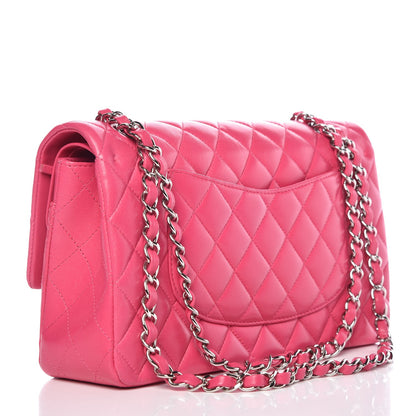 Chanel Lambskin Quilted Medium Double Flap Fuchsia 4 of 9