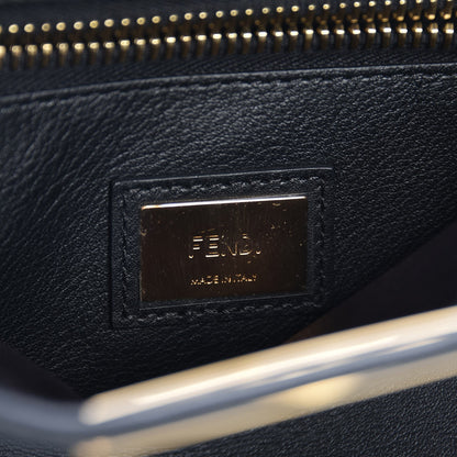 Fendi Vitello Seta Lace Up Medium Peekaboo Iconic Satchel Black 7 of 8