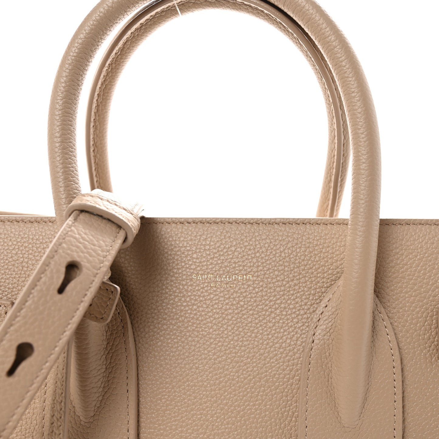 Grained Calfskin Small Supple Sac De Jour Dark Beige