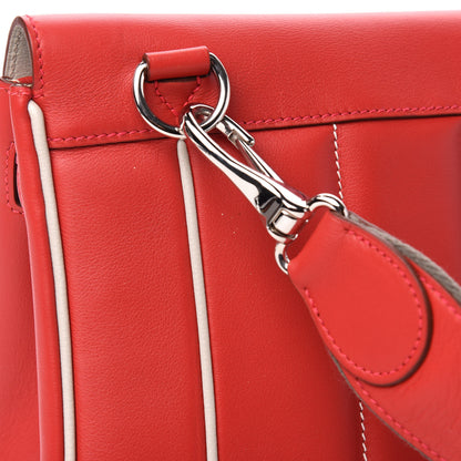 Hermes Swift Evercolor Sac Berline 28 Vermillion Gris Perle 12 of 14