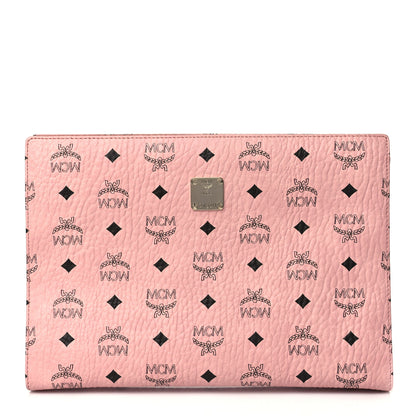 MCM Visetos Medium Zip Pouch Pink 1 of 11