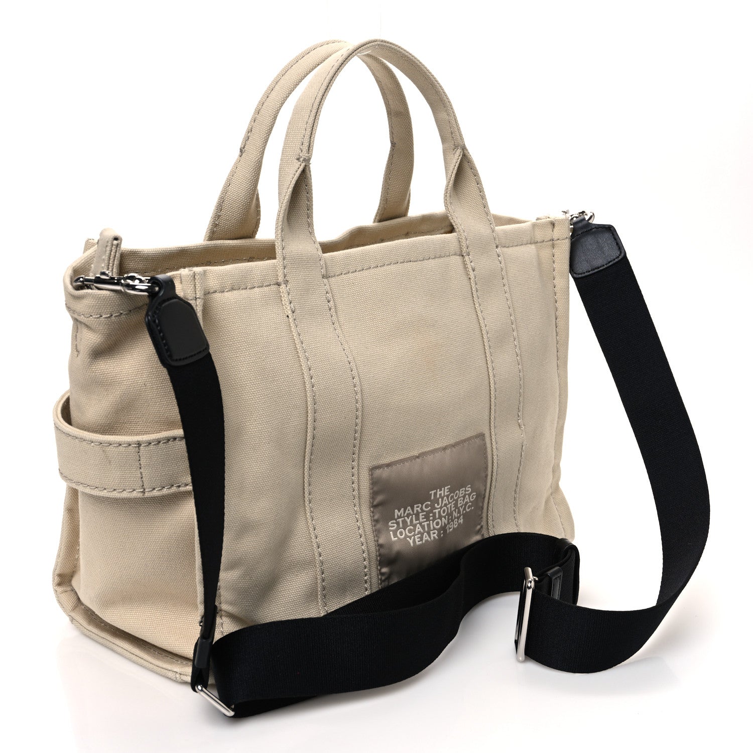 Marc Jacobs Cotton Canvas Medium The Tote Bag Beige 3 of 12