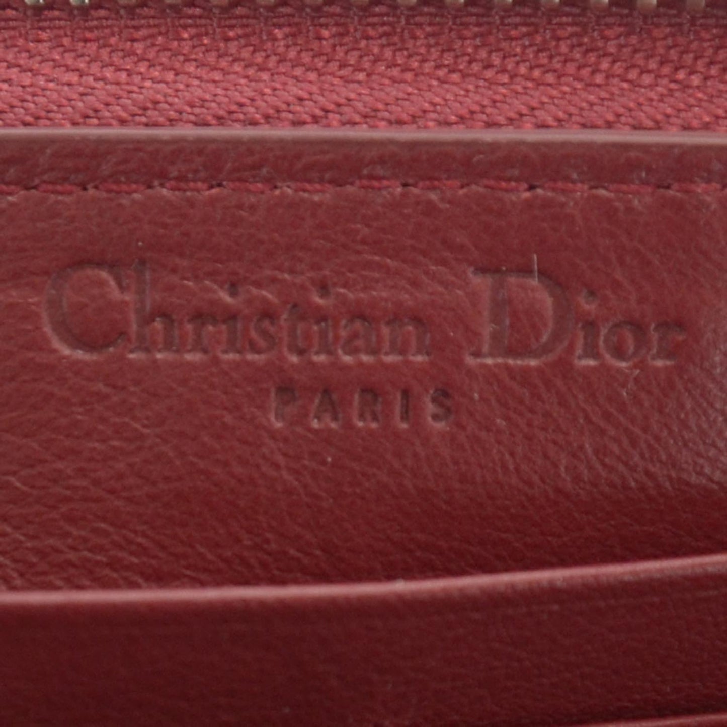 Patent Cannage Lady Dior Continental Wallet Red