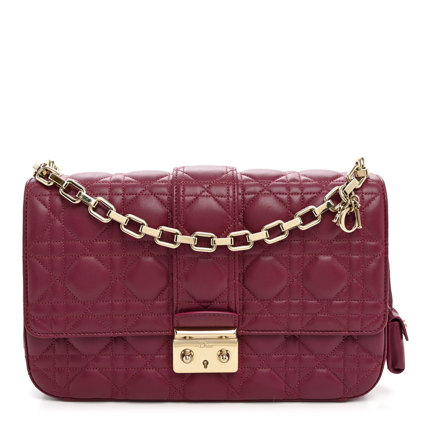 Lambskin Cannage Medium Miss Dior Flap Hortensia