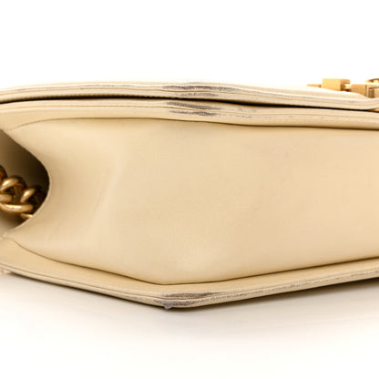 Chanel Lambskin Quilted Medium Boy Flap Light Beige 14 of 29