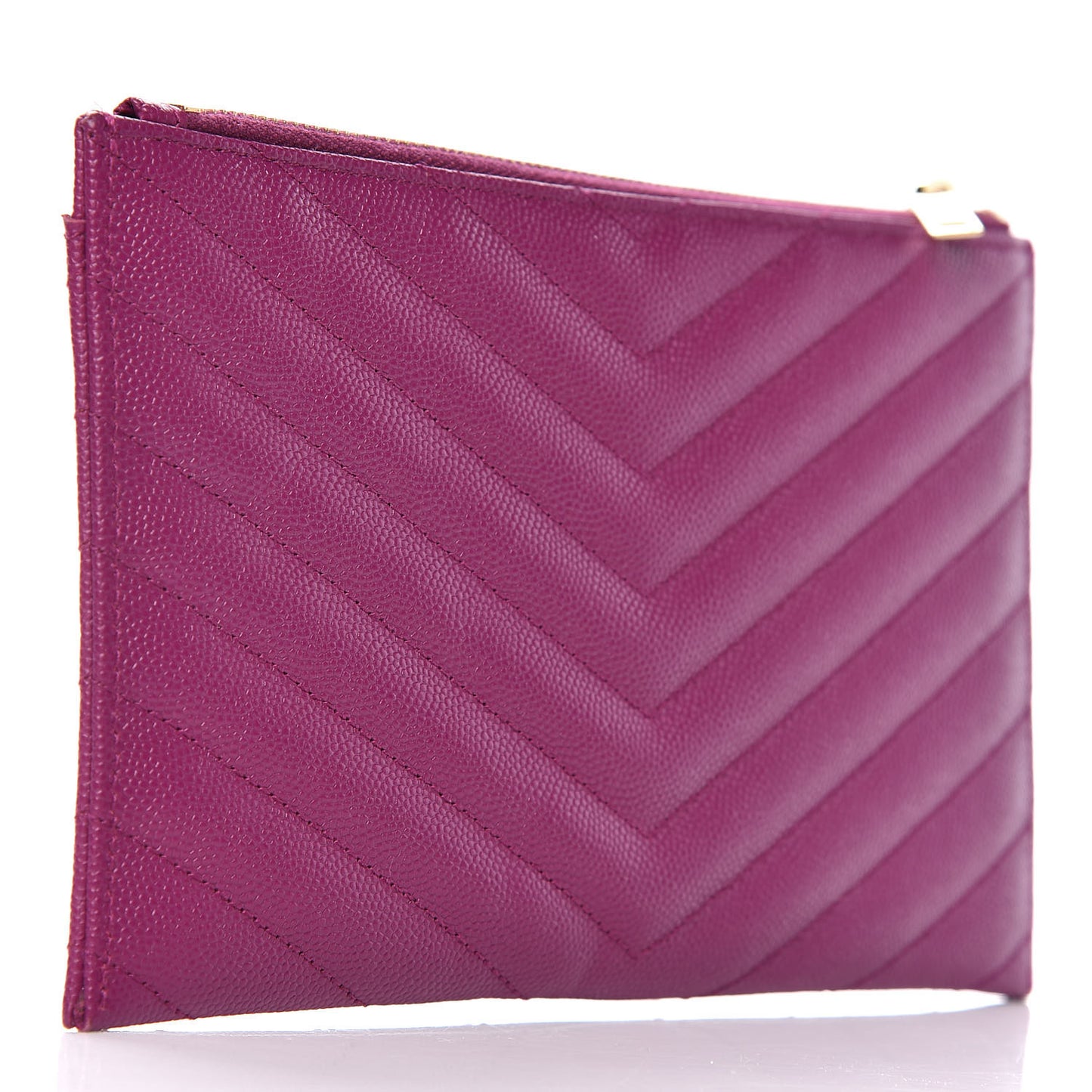Grain De Poudre Chevron Monogram Bill Pouch Dark Grape