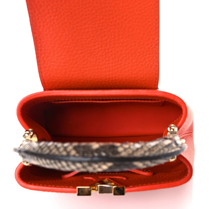 Louis Vuitton Taurillon Python Mini Capucines Cornaline 5 of 9