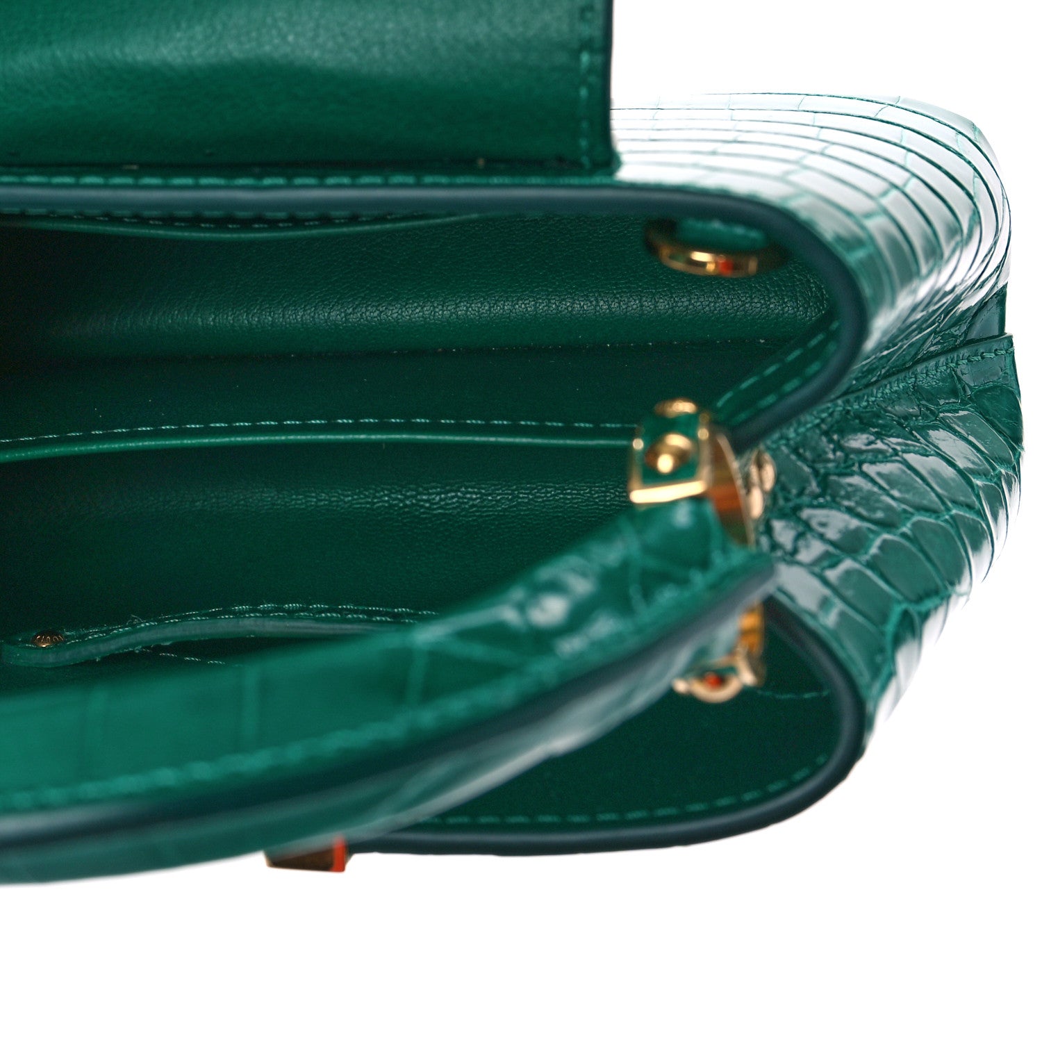 Louis Vuitton Crocodile Mini Capucines Emeraude 5 of 8