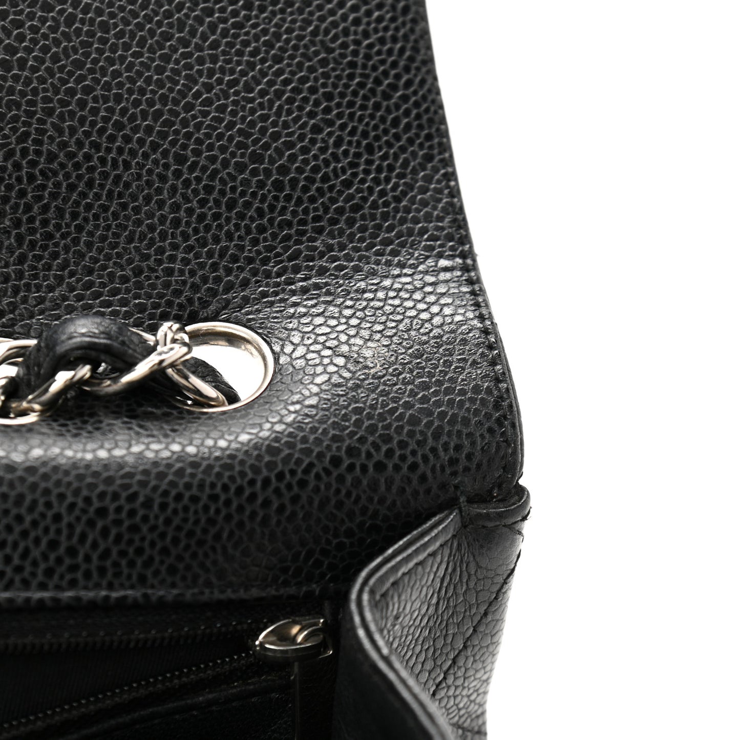 Caviar Quilted Jumbo Single Flap Black