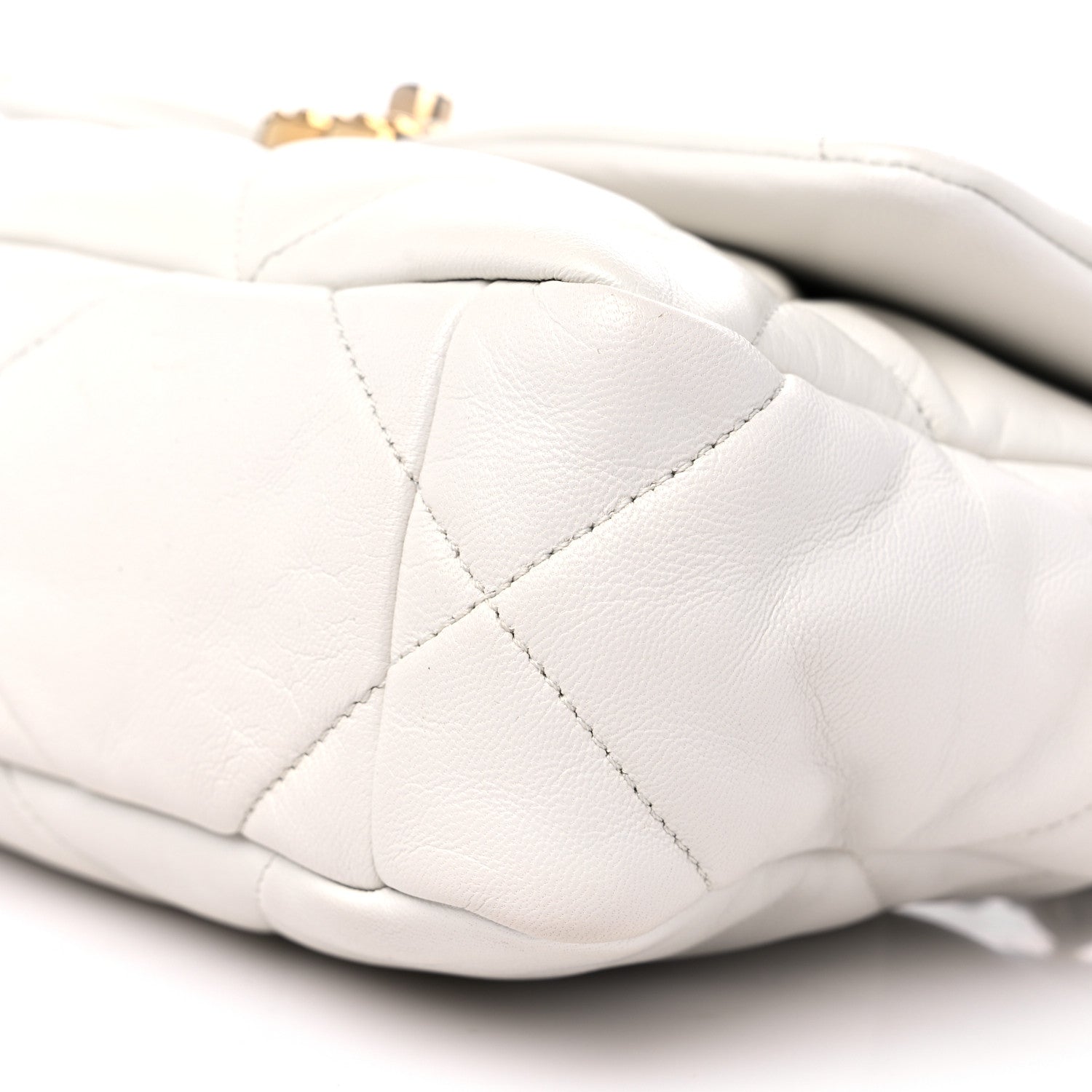 Chanel Goatskin Quilted Medium Chanel 19 Flap White 9 of 11