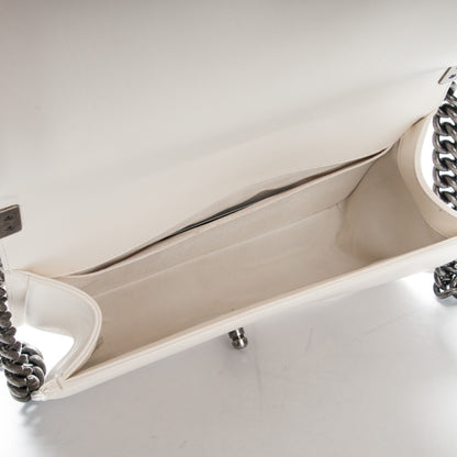 Chanel Lambskin Quilted Medium Boy Flap White 5 of 9