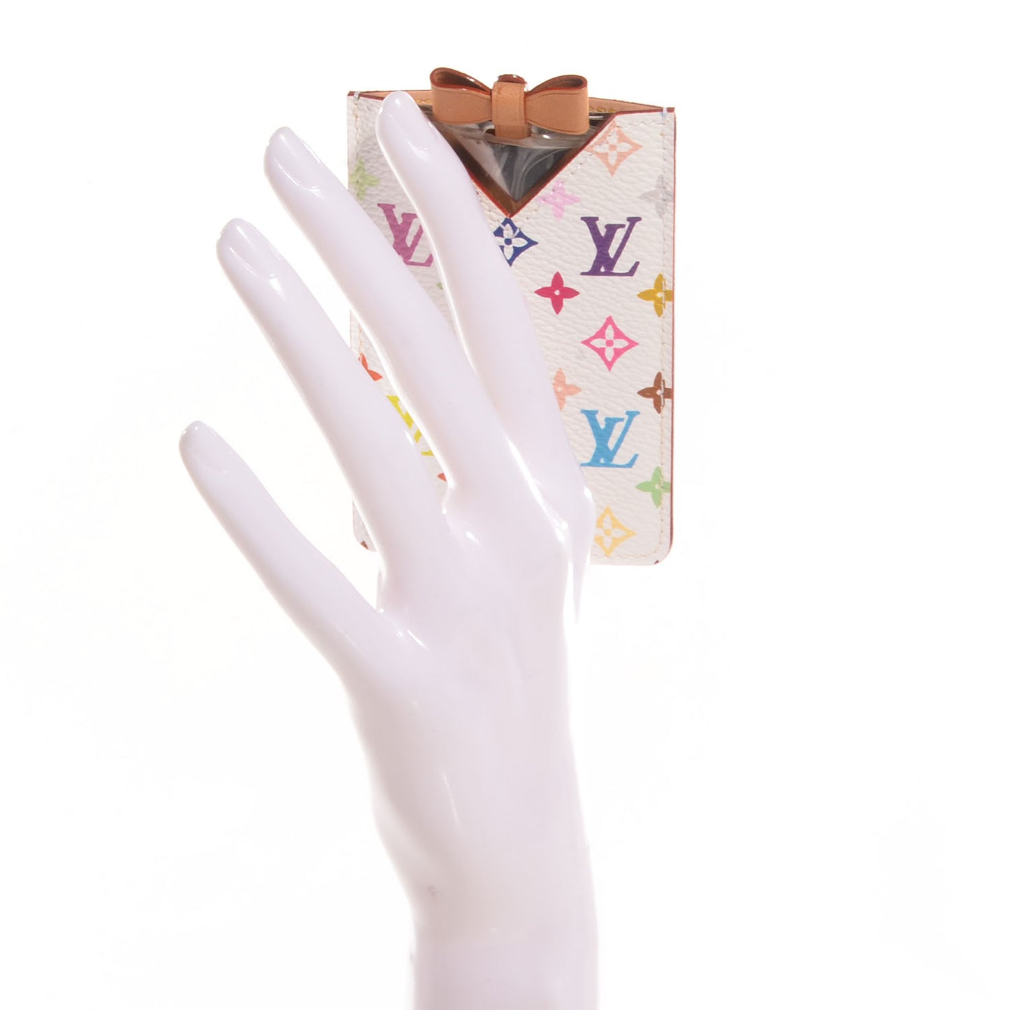 Monogram Multicolor Mirror and Case Pouch White