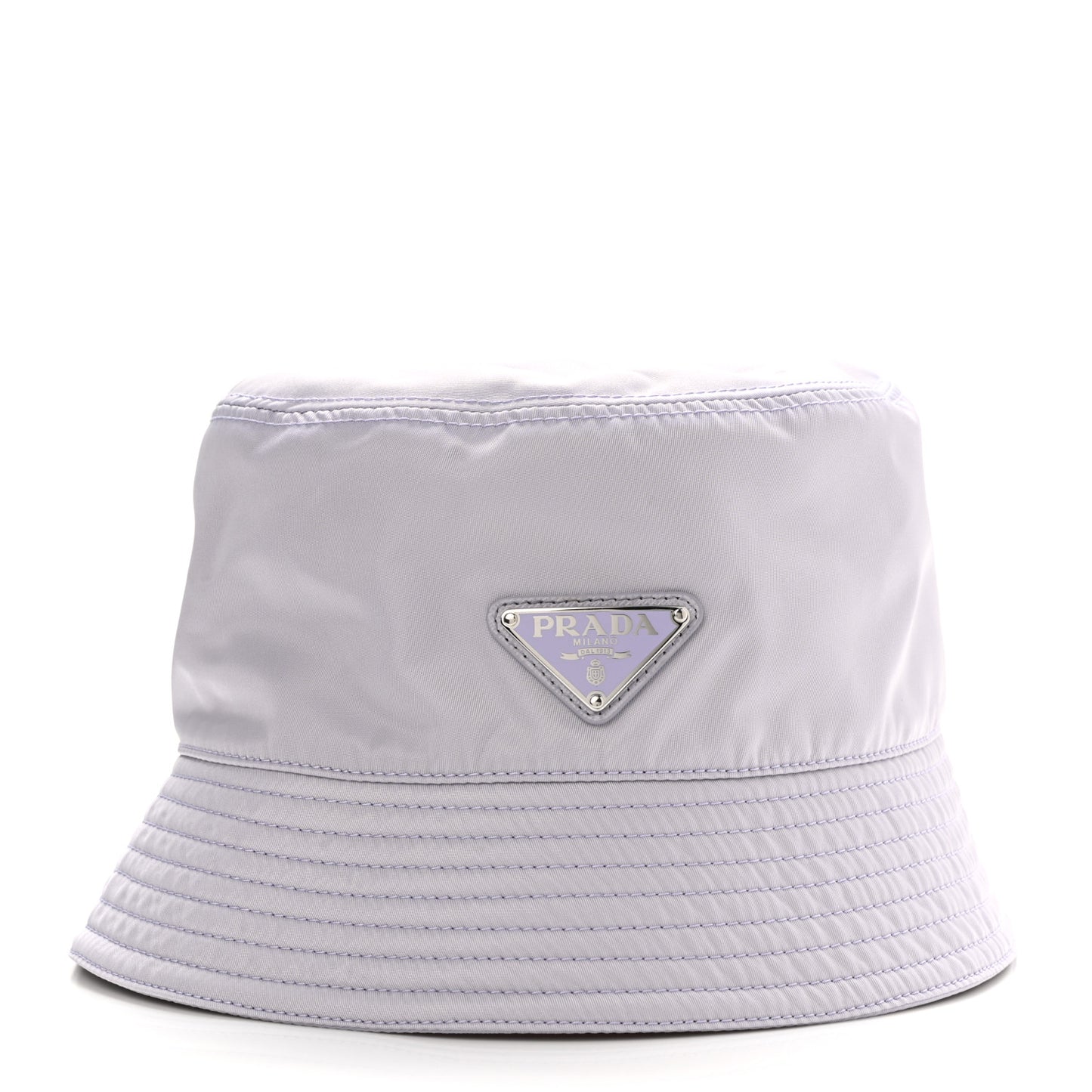 Re-Nylon Metal Triangle Logo Womens Bucket Hat M Glicine