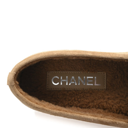Chanel Suede Calfskin CC Loafers 36 Dark Beige 8 of 10