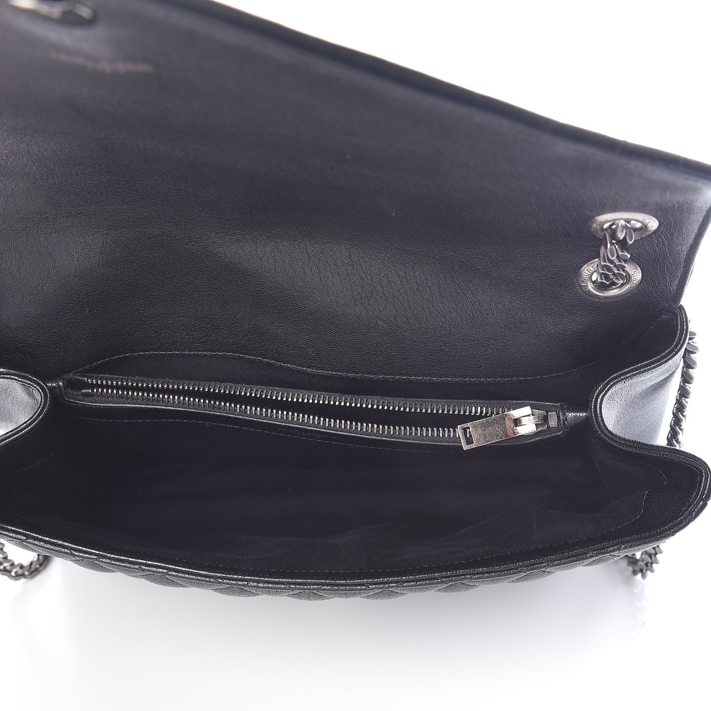 Calfskin Mixed Matelasse Triquilt Large Monogram Satchel Black