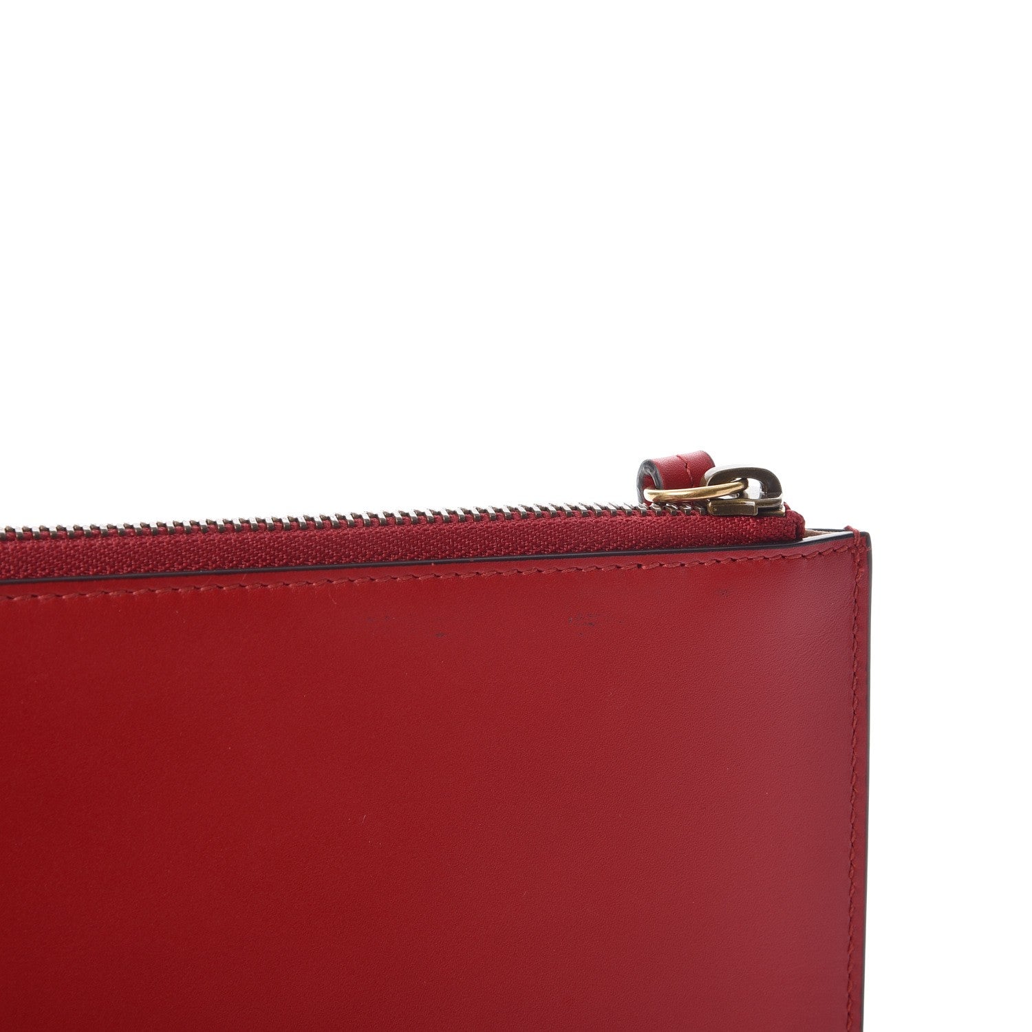 Gucci Calfskin GucciGhost Print Pouch Hibiscus Red 9 of 10