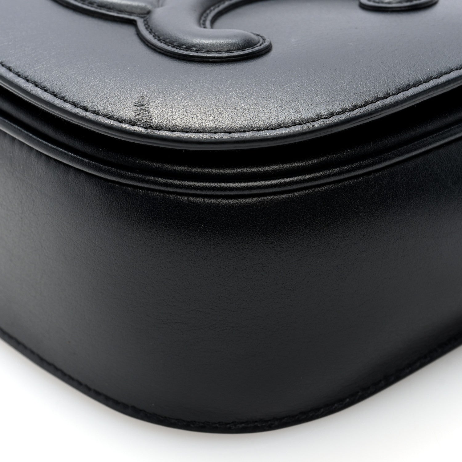 Celine Smooth Calfskin Cuir Triomphe Folco Crossbody Bag Black 9 of 9