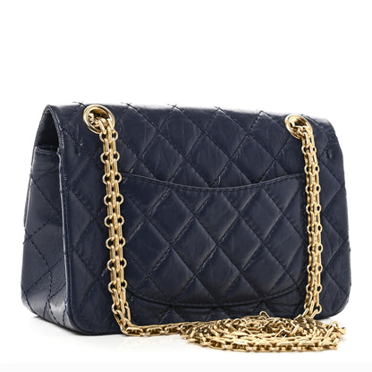 Chanel Aged Calfskin Quilted 2.55 Reissue Mini Flap Navy 3 of 10