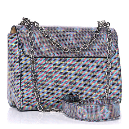 Louis Vuitton Calfskin Monogram LV Pop Twist Shoulder Bag MM Blue 3 of 16