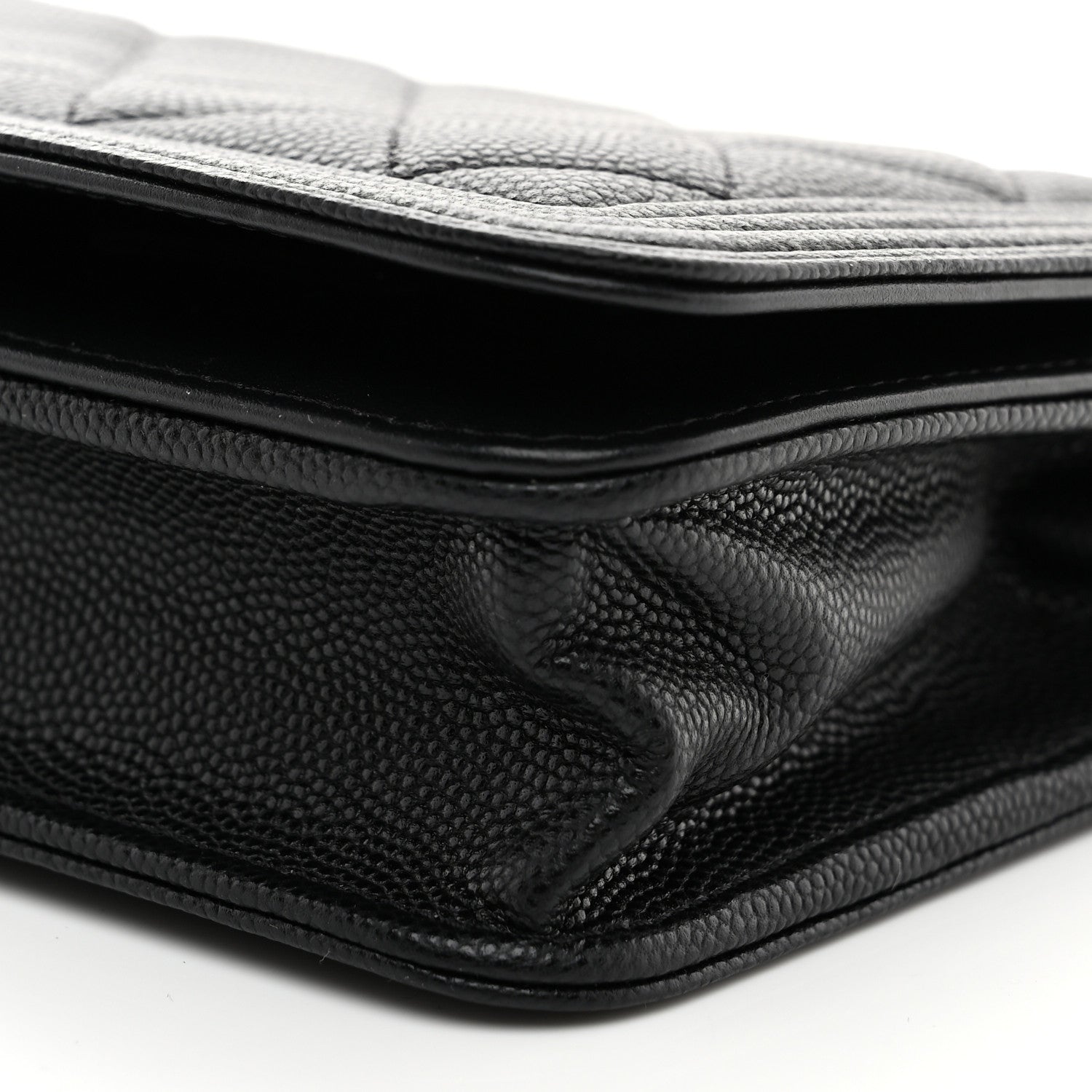 Chanel Caviar Quilted Boy Wallet On Chain WOC Black 11 of 11