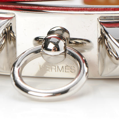 Hermes Epsom Rivale Double Tour Bracelet S Rouge Casaque 7 of 8