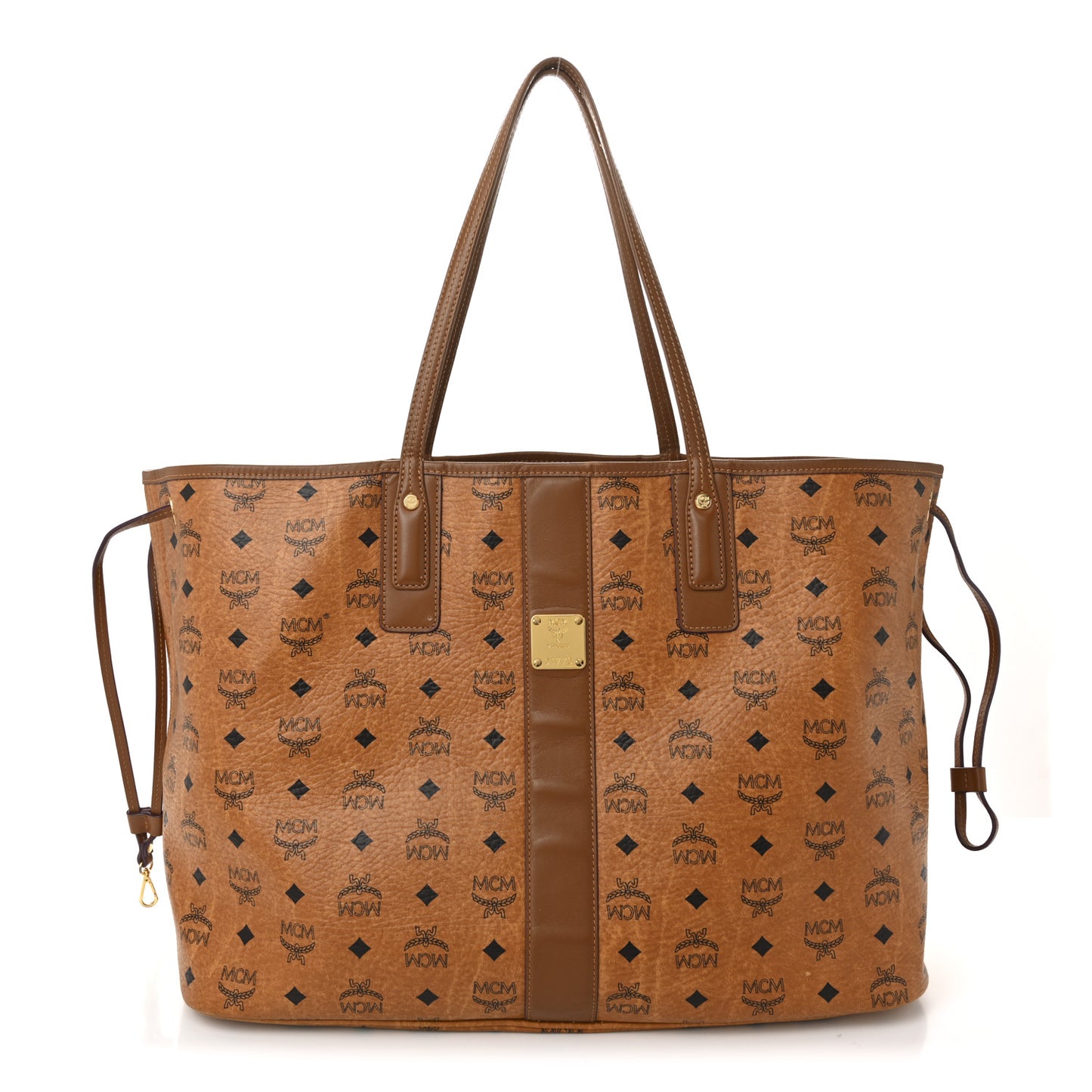Visetos Large Liz Reversible Shopper Tote Cognac