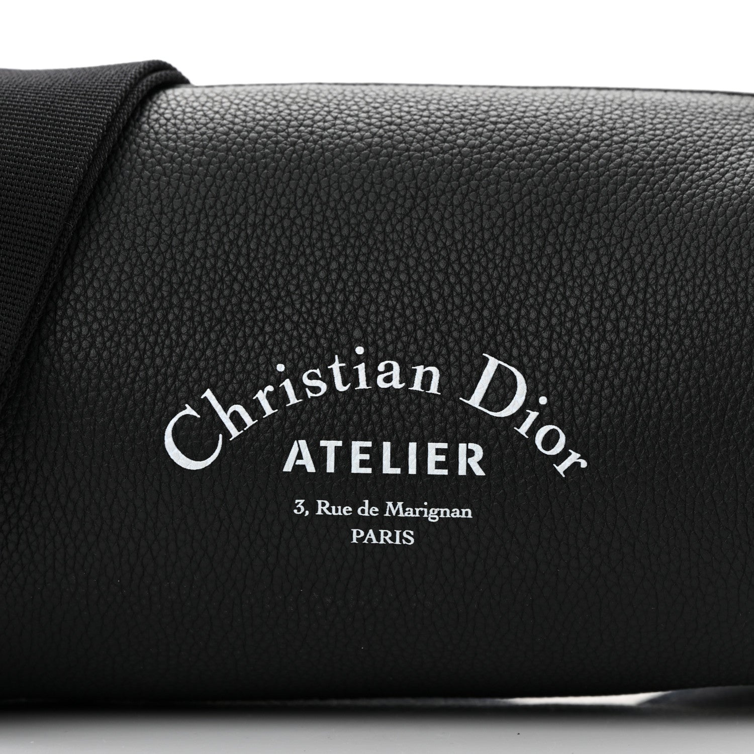 Christian Dior HOMME Grained Calfskin Mens Roller Pouch Black 8 of 12