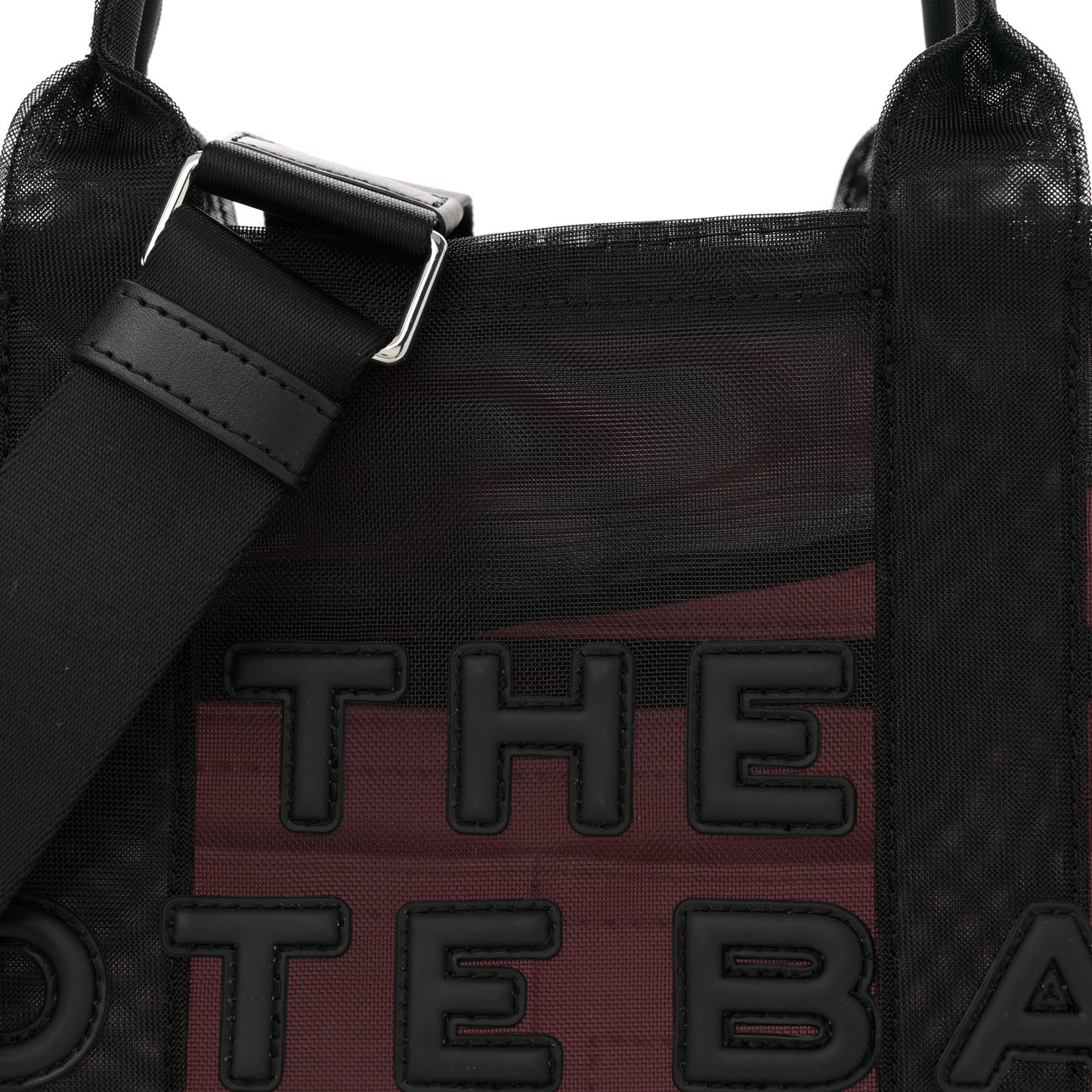 Nylon The Mesh Medium Tote Bag Black Pink