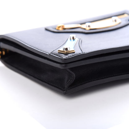 Balenciaga Veau Amp Plate Gold Chain Wallet Black 6 of 9