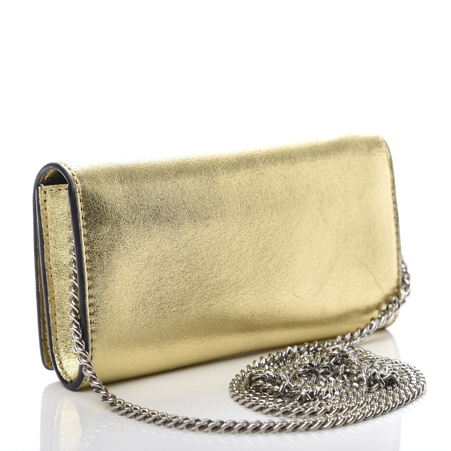 Metallic Alter Nappa Star Flap Shoulder Bag Gold