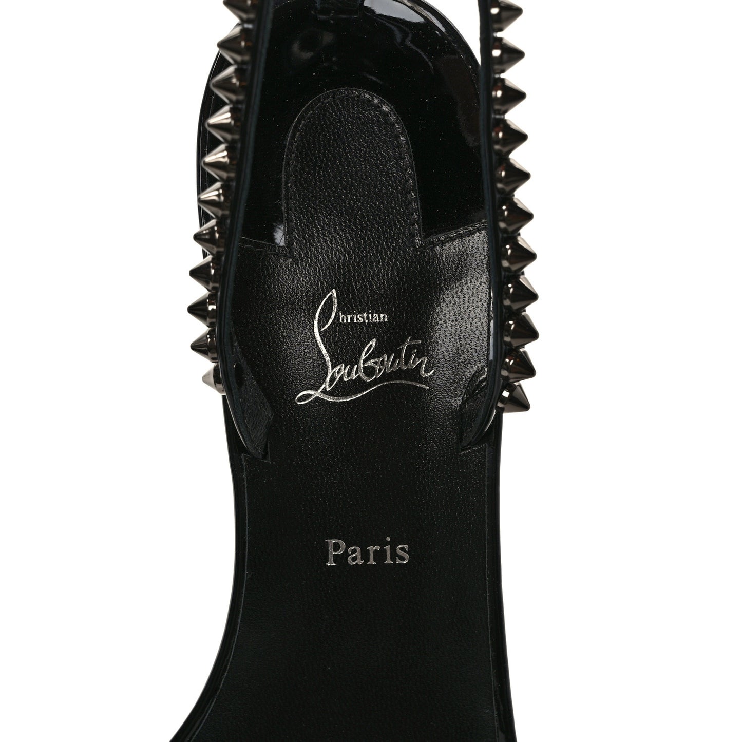 Patent Calfskin So Me Spike 85 Wedge Sandals 41 Black