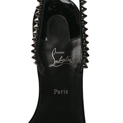 Christian Louboutin Patent Calfskin So Me Spike 85 Wedge Sandals 41 Black 7 of 8