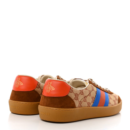 Gucci GG Monogram Suede Web Mens G74 Sneakers 11 Beige Ruggine Cuir 4 of 9