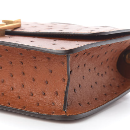 Saint Laurent Ostrich Carre Satchel Brick 7 of 8