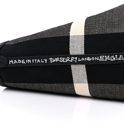 Burberry Coated Canvas Mega Check Medium Doodle Tote Black White 15 of 22