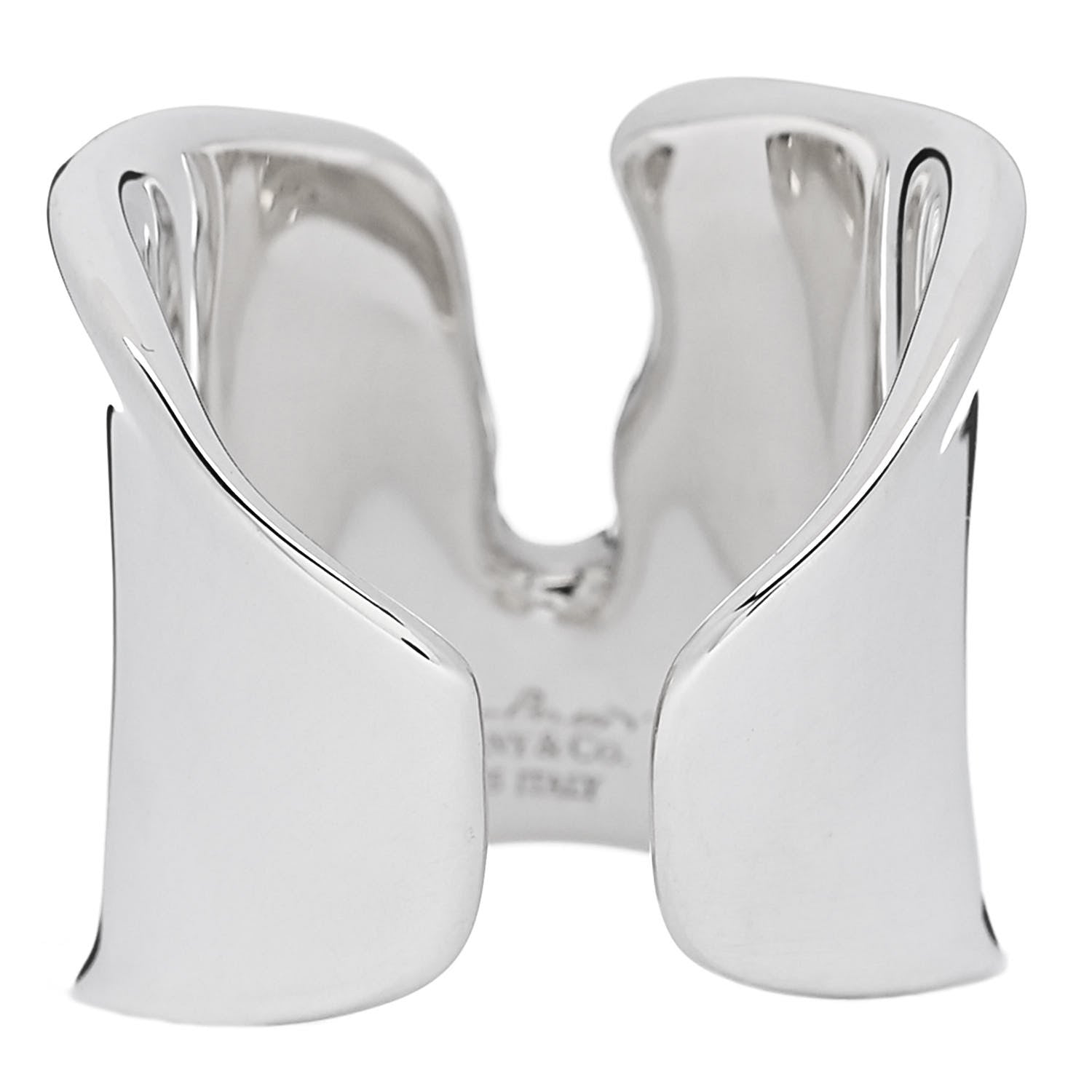 Tiffany Sterling Silver Elsa Peretti Split Ring 57 8 3 of 5