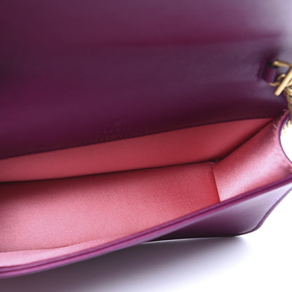 Gucci Velvet Matelasse GG Marmont Mini Bag Fuchsia Violet Cyclamen 4 of 10