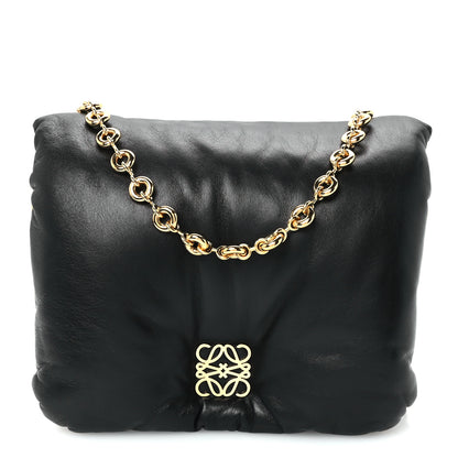 Loewe Lambskin Small Goya Puffer Bag Black 1 of 10