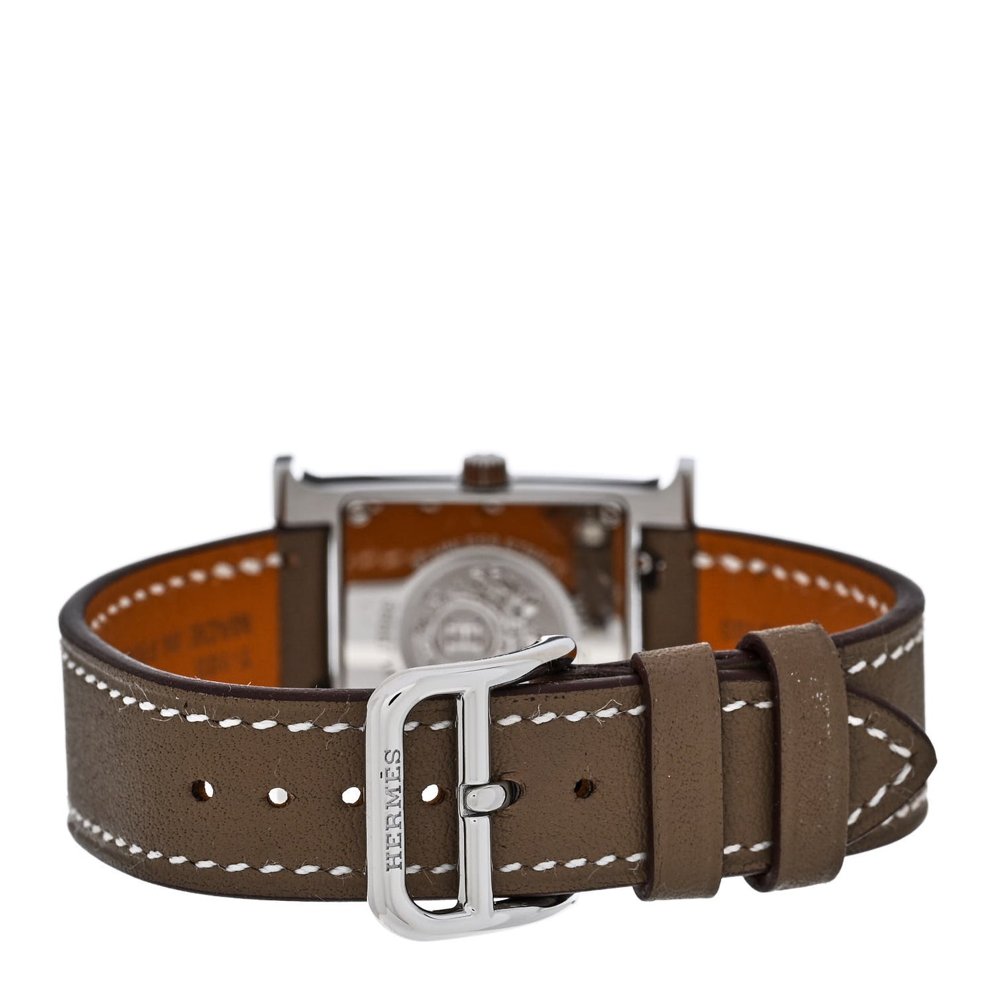 Stainless Steel Swift 21mm Heure H Hour Quartz Watch Etoupe