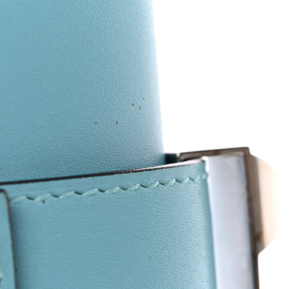 Hermes Tadelakt Medor 23 Clutch Bleu Atoll 9 of 12