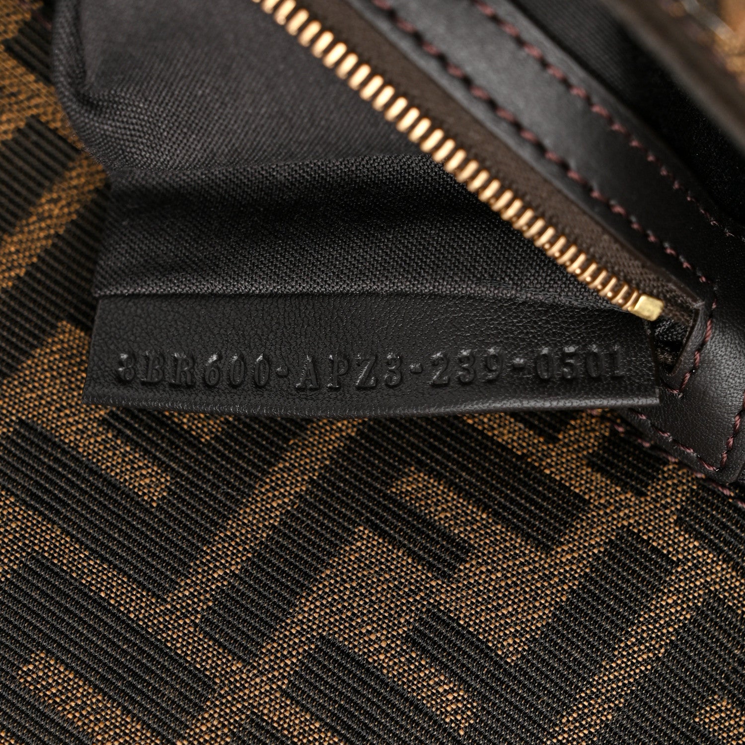 Fendi Fabric Jacquard Paillettes Vitello Seta FF 1974 Baguette Testa di Moro Real Ebano 7 of 10