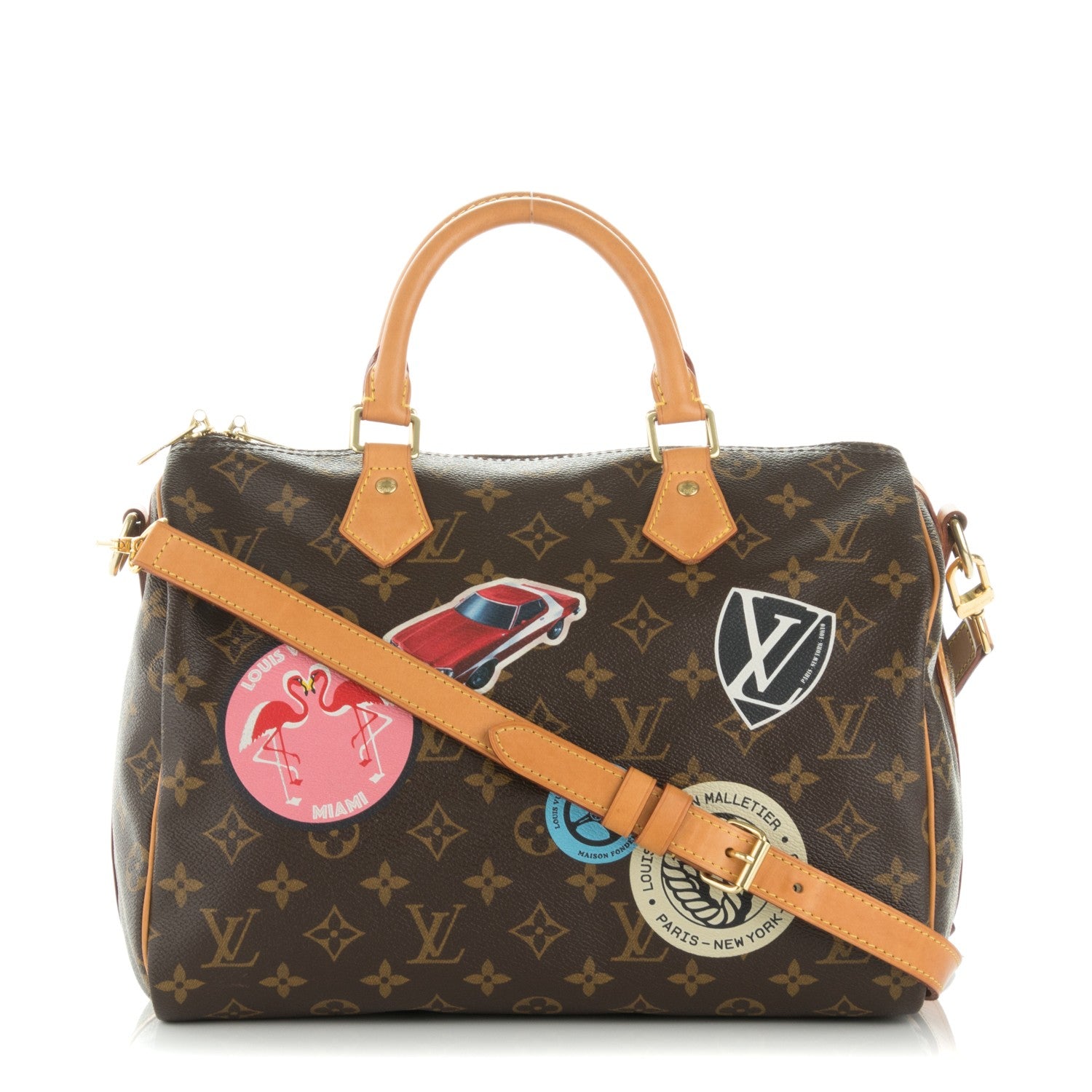 Louis Vuitton Monogram World Tour Speedy Bandouliere 30 1 of 7