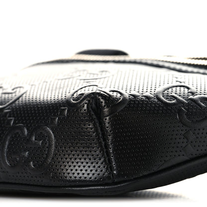 Gucci Calfskin GG Tennis Embossed Belt Bag Black 10 of 10
