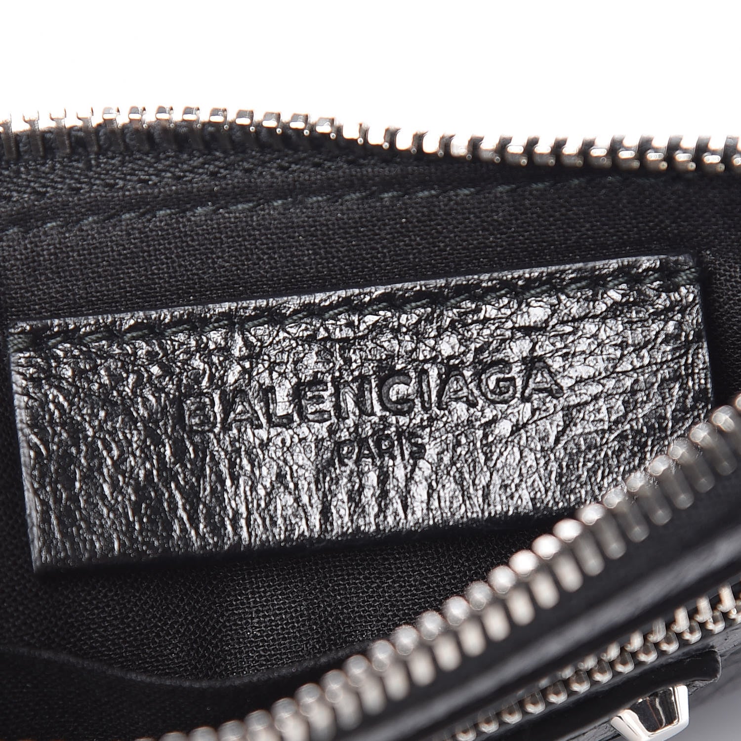 Balenciaga Agneau Arena Classic Silver Hardware Mini Pouch Black 6 of 7